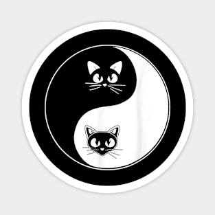 Cat Yin Yang    Kittens Ying Yang Symbol Cat Magnet